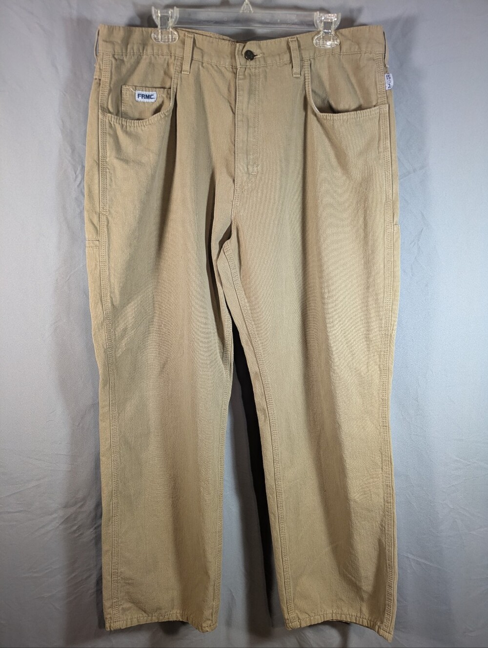 38 X 32, TYNDALE Men's FRMC Summerweight Canvas FR Pants, Khaki, M295T